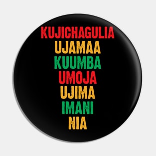 The Seven Principles of Kwanzaa Pin