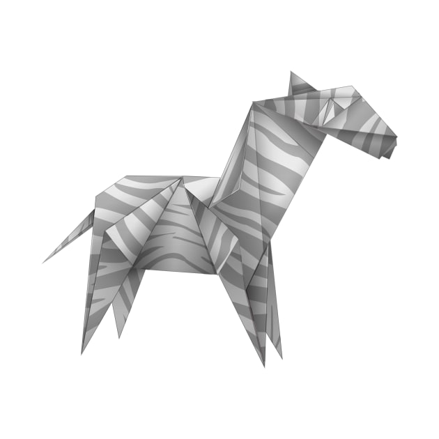 Image: Origami zebra by itemful