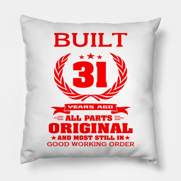 31st Birthday Pillow by A Zee Marketing