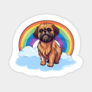 Cute Brussels Griffon Rainbow Cloud Kawaii Dog Happy Puppy Magnet