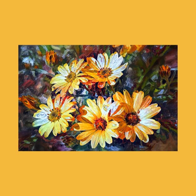 Yellow Daisy Flowers by ArtlyStudio