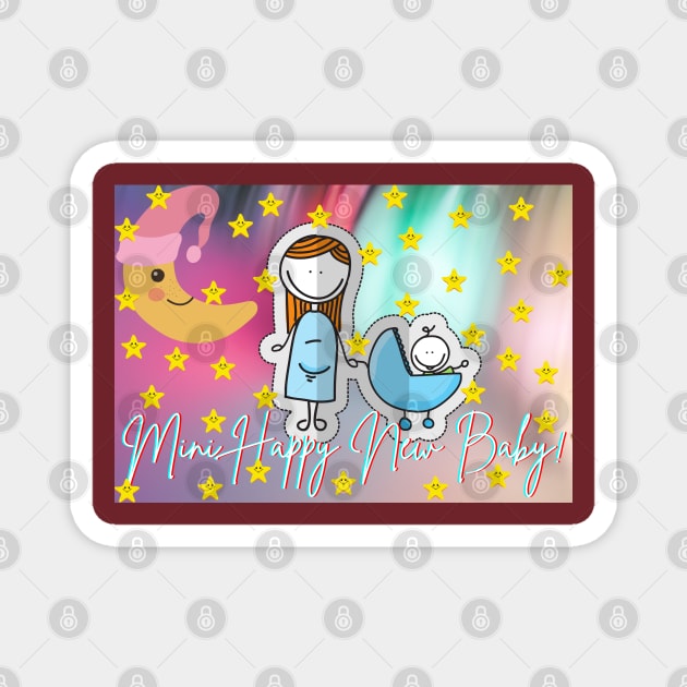 New Mom excitements Magnet by BRIJLA