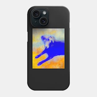 Dog In Blue And Yellow Phone Case