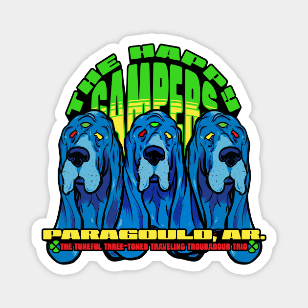 The Happy Campers - Tuneful Trio Magnet by rt-shirts