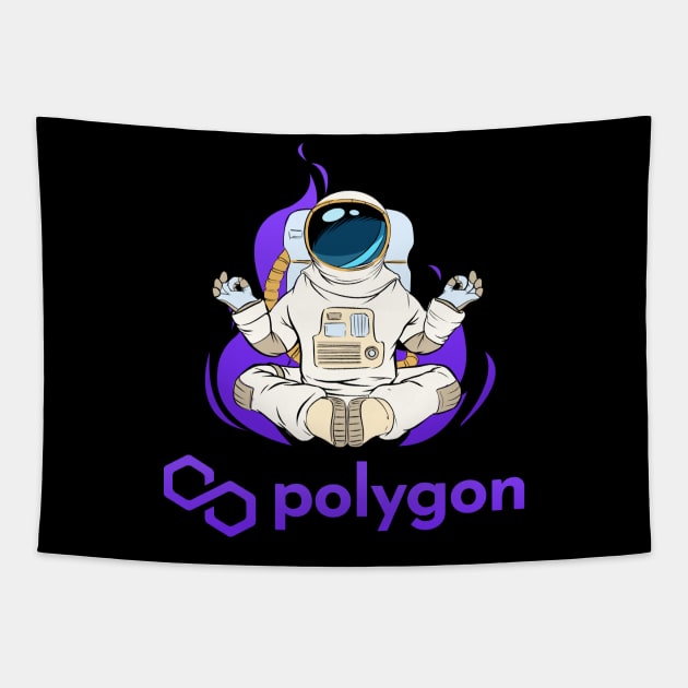 Polygon Matic coin Crypto coin Cryptocurrency Tapestry by JayD World