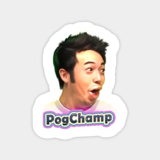 PogChamp Twitch emote redesigned HD with lettering art Magnet