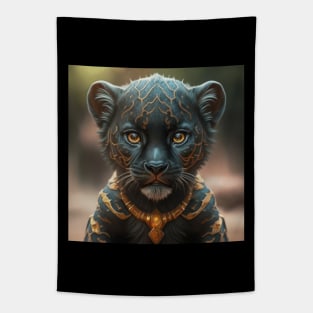 Cute baby panther Tapestry