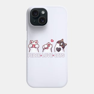 Peace Love Cat Phone Case