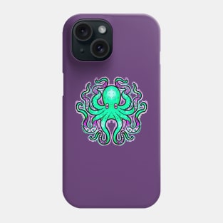 Octopus green and purple Phone Case