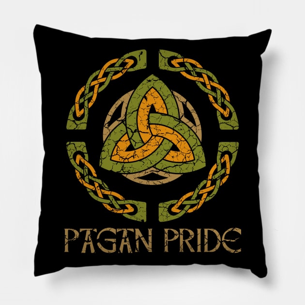 Circular Border Triquetra Pillow by Gunnar Graphics