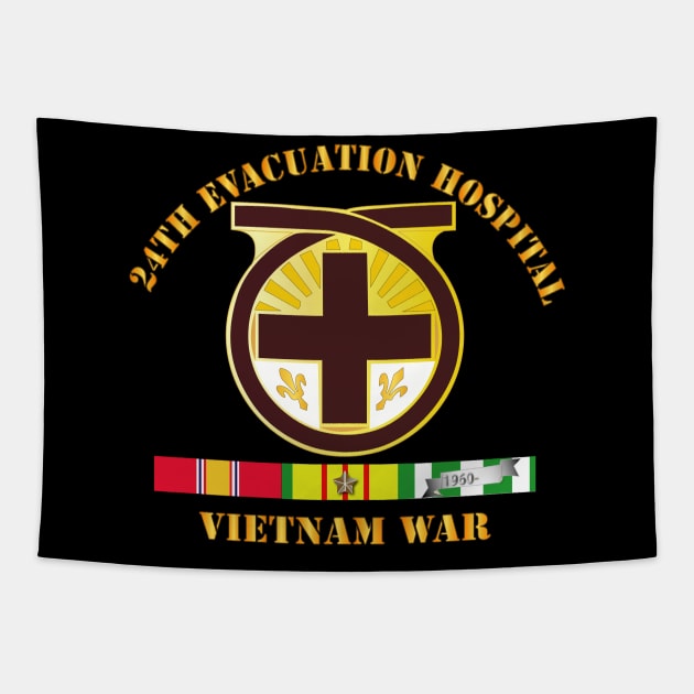 24th Evacuation HIspital - Vietnam War w  V N SVC Tapestry by twix123844