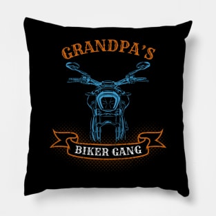 Grandpa's Biker Gang Father's Day Pillow