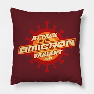 Attack of the Omicron Variant Pillow