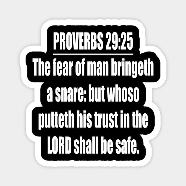 Proverbs 29:25 King James Version (KJV) Bible Verse Magnet by Holy Bible Verses