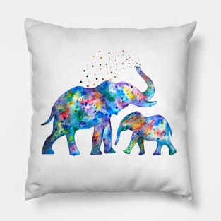 Mom and baby elephants Pillow