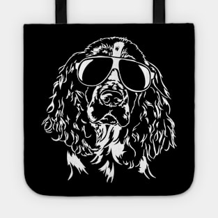 Funny English Springer Spaniel sunglasses cool dog Tote