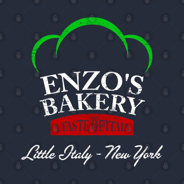 Enzo's Bakery (worn look) by MoviTees.com