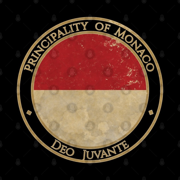 Vintage Principality of Monaco Europe European EU Flag by DragonXX