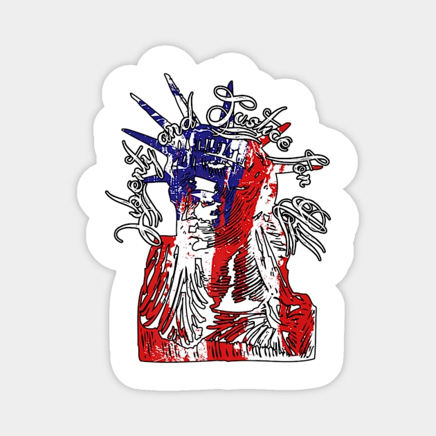 Lady Liberty Patriot Magnet by Stick Figure103