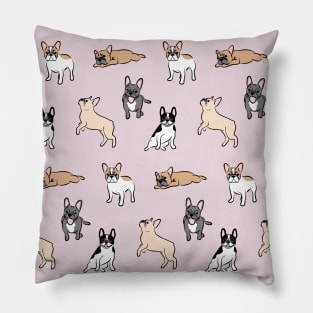 French Bulldog Pink Pillow