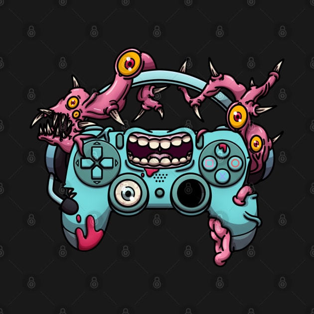 Zombie Video Game Controller With Headset by TheMaskedTooner