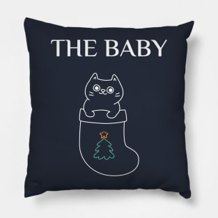 cute matching family cat design, the baby Pillow