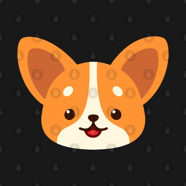 Cute corgi face by Elysart