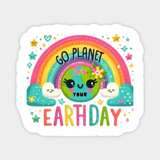 Go Planet It's Your Earth Day Rainbow Magnet