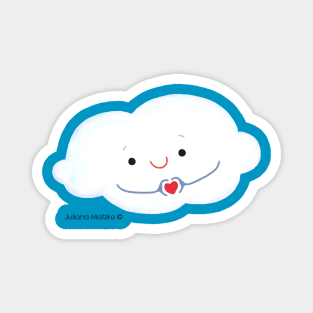 Cloud doing a heart with hands Magnet