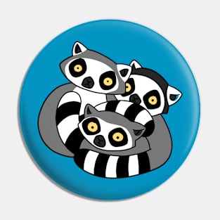 Cuddly Ring Tailed Lemurs Pin