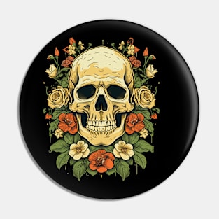 Vintage Skull tattoo art Pin