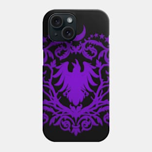 Raven Moon Damask Phone Case