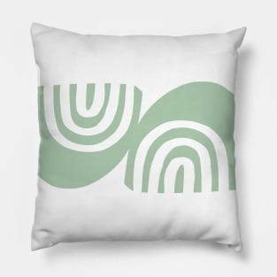 blue green grey abstract design Pillow