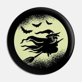 Witch silhouette Pin