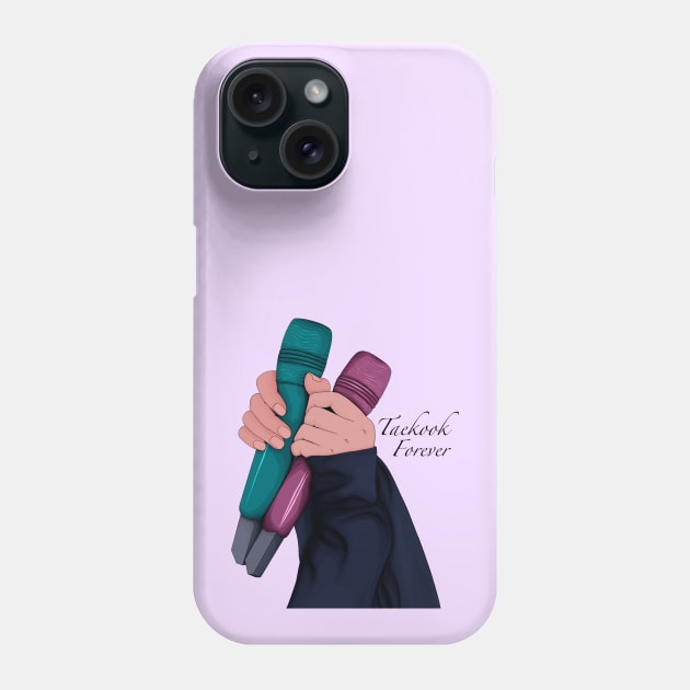 Taekook Forever - k pop - BTS - Black Phone Case by SemDesigns