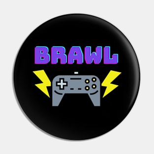 Brawl Gamer Brawling Gaming Controller Pin