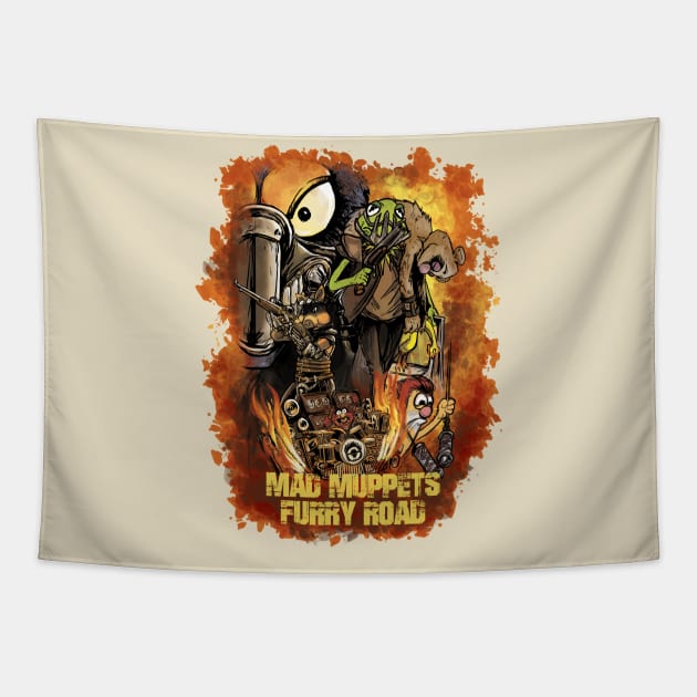 MAD MUPPETS FURRY ROAD Tapestry by leckydesigns