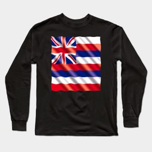 Mens Long Sleeve T-Shirt: King Kamehameha (WHITE) - Clark Little