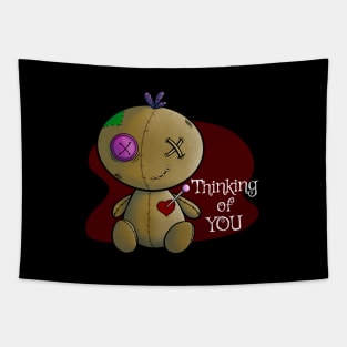 Thinking of You Voodoo Doll Valentine Tapestry