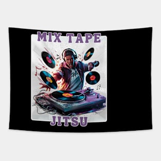 Mix Tape Jitsu 1980s Era DJ Rapper Music Lover Tapestry