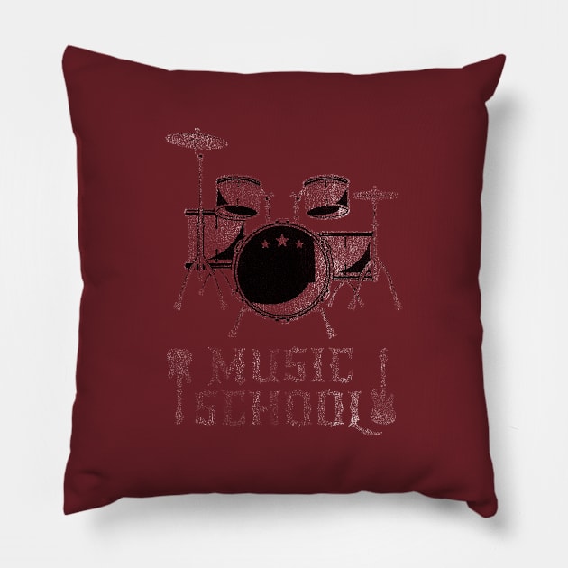 Music School Pillow by FreedoomStudio