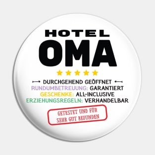 Hotel Oma Lustige Geschenkidee Pin