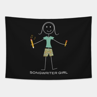 Funny Womens Songwriter Design Tapestry