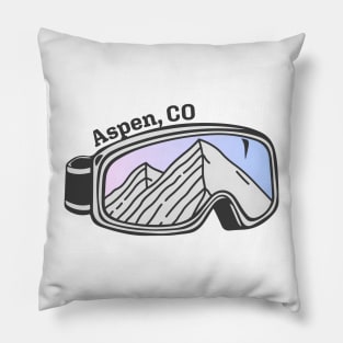 Sunset Mountain Ski Goggles | Aspen, Colorado Pillow