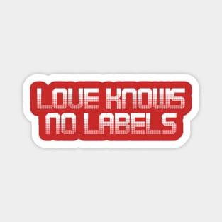 Love Knows No Labels – Equality and Inclusivity Statement Magnet