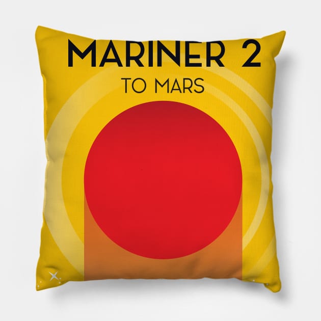 Mariner 2 "To Mars" Space Art Pillow by nickemporium1