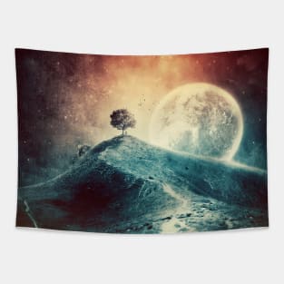 Colorful moonlight Tapestry