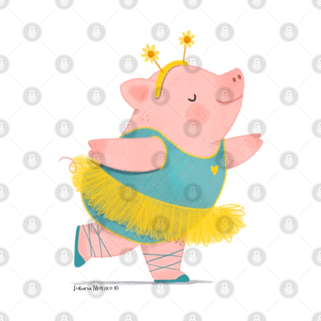 Pig Ballerina by julianamotzko