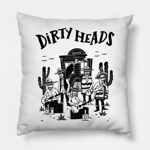 dirty heads Pillow by One Shoot Crout Arts