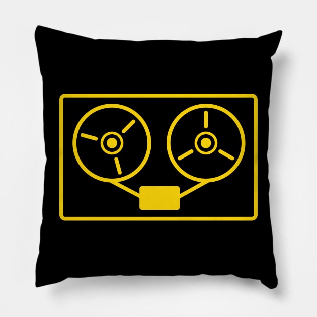 Reel to Reel Tape for Electronic Musician Pillow by Atomic Malibu